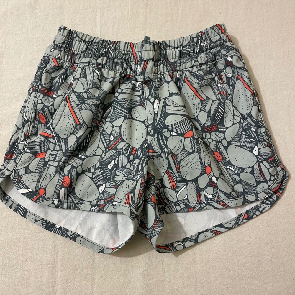Columbia Kids Shorts XXS 4/5 Stone Print‎ Athletic Drawstring Elastic Waist